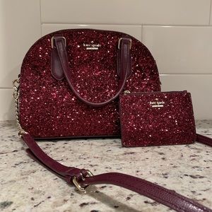 Kate Spade glitter purse and wallet